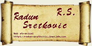 Radun Sretković vizit kartica